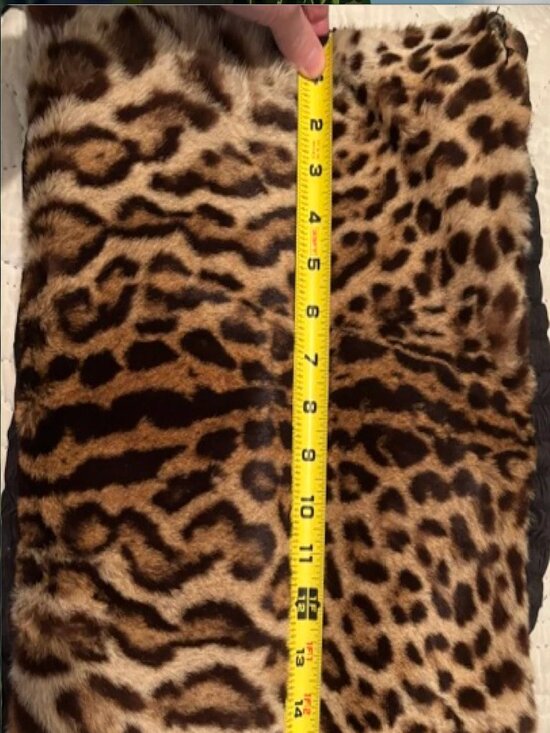 Hat Vintage- Flapper Leopard Cheetah Spotted Animal Print Real Fur Hand Muff main image 4